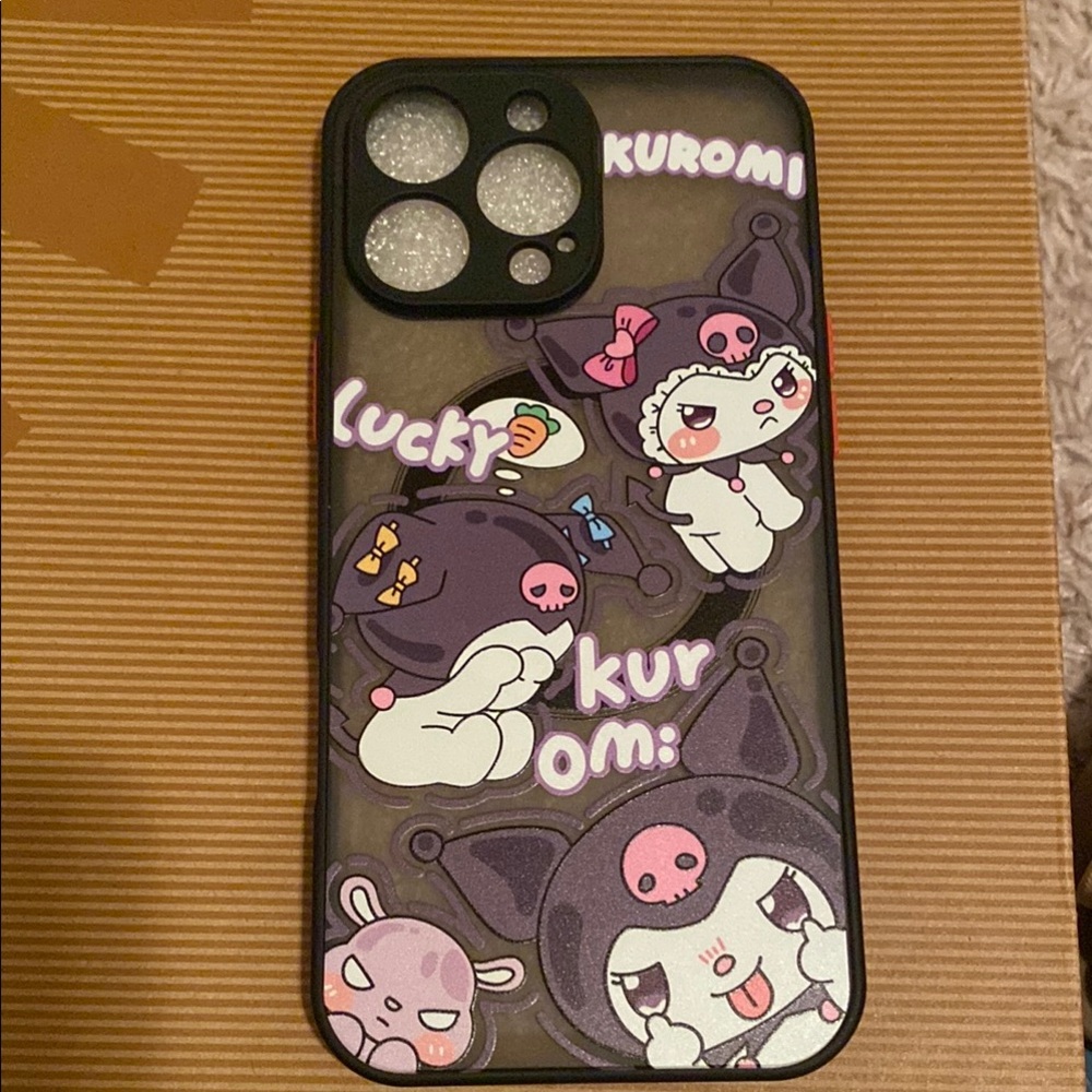 Kuromi Themed iPhone 16 pro max Case - Black
